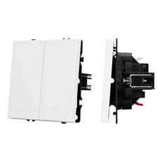 Изображение Выключатель управления шторами Arlight NOBE, белый кварц soft-touch 054241(1)