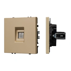 Изображение Розетка компьютерная RJ-45 Arlight NOBE, золотой песок soft-touch 054306(1)
